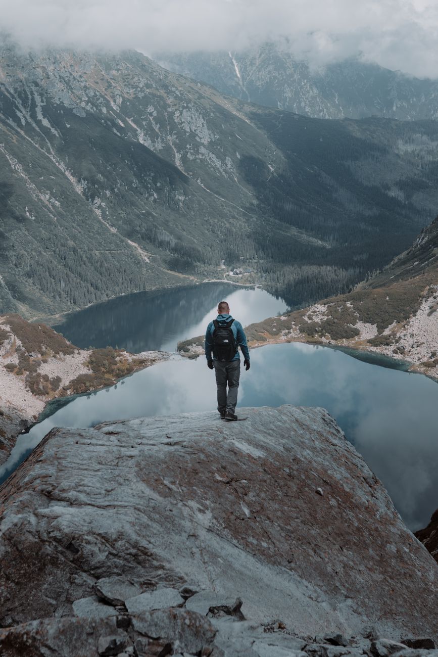 Travel editors exploring scenic mountain trails