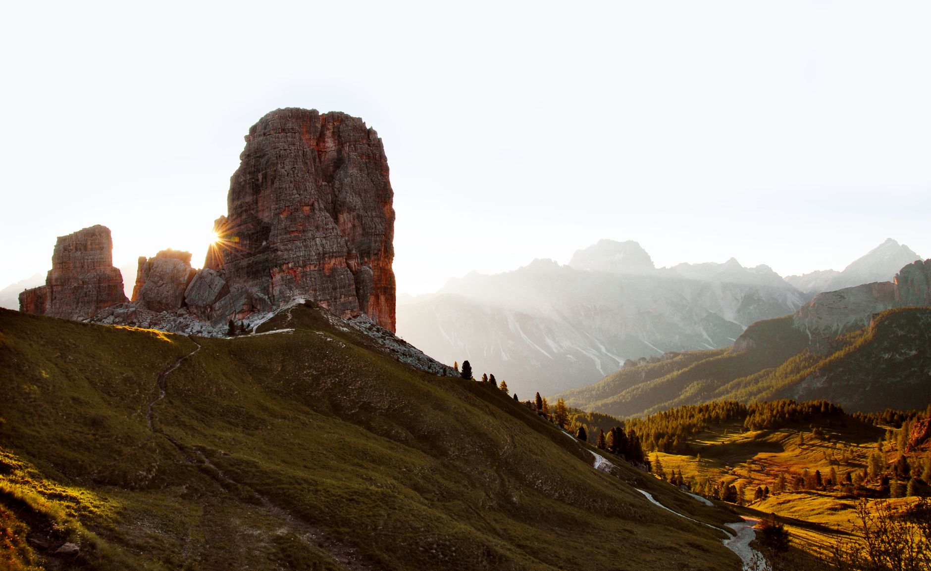 High altitude Alpine peaks of Dolomites
